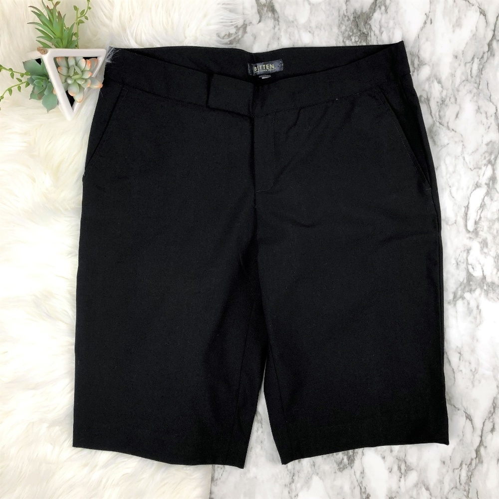 Bitten {Sarah Jessica Parker} Bermuda Black Shorts Size 8‎